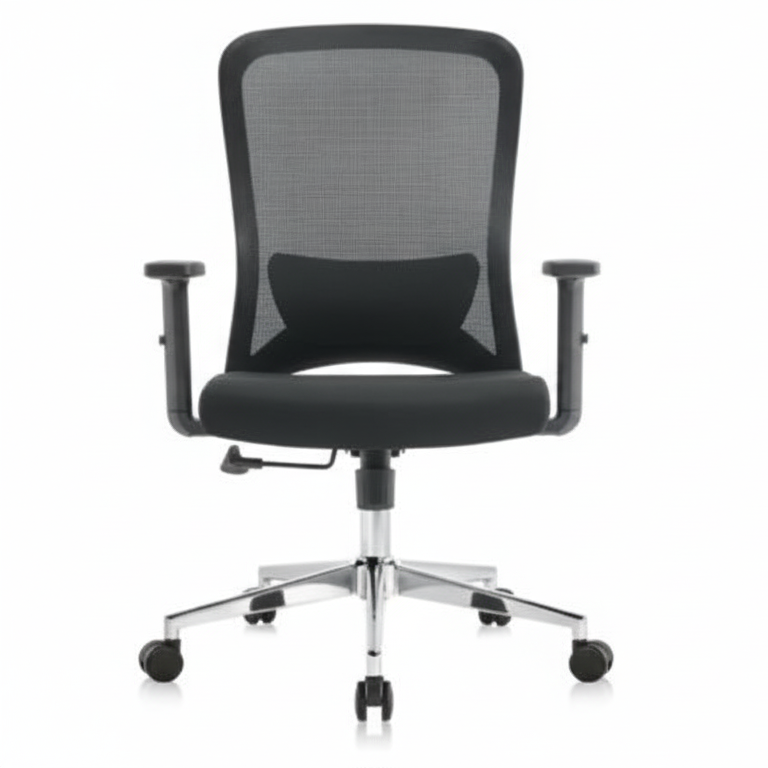 INFINI HOMES Medium Back Mesh Chair UAE - Model Sammy MB BIFMA Certified Adjustable Headrest Dubai Abu Dhabi Sharjah