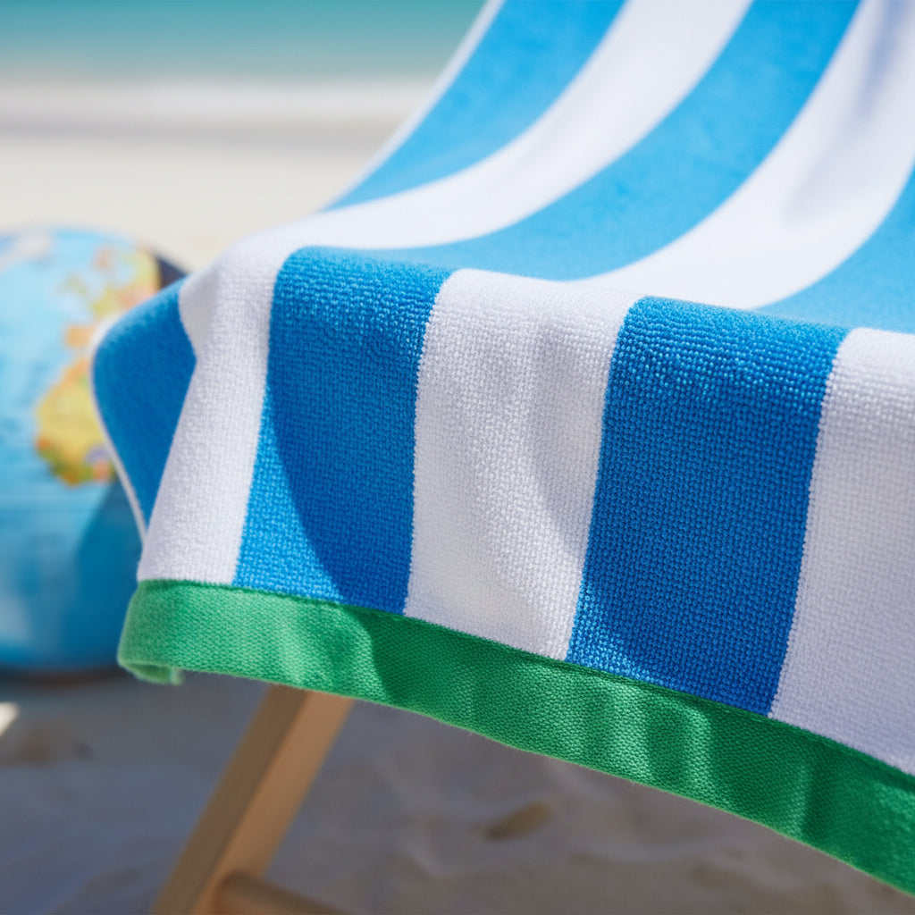 Yarn-Dyed Beach Towel UAE Dubai | Superior Colorfastness Petunia Jacquard 86x162cm 390GSM