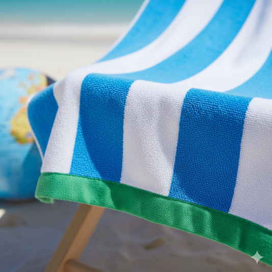 منشفة شاطئ فاخرة دبي الإمارات | Premium Beach Towel UAE Dubai | جودة عالية مصبوغة بالخيط | High Quality Yarn-Dyed 390GSM Jacquard Towel