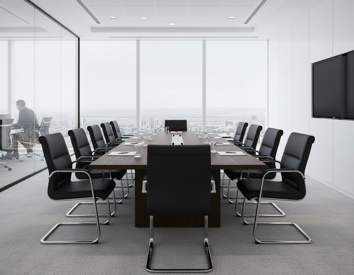 INFINI HOMES Chrome Chair UAE - Synthetic Leather Foam Cushion