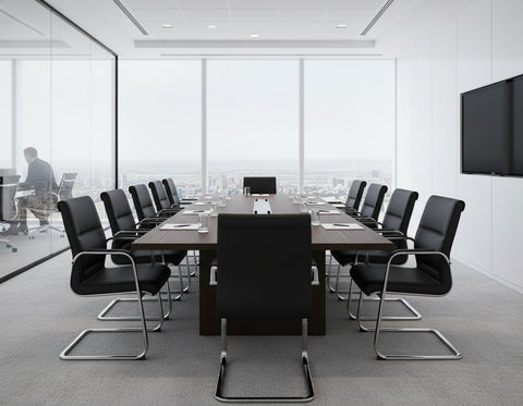 INFINI HOMES Chrome Chair UAE - Synthetic Leather Foam Cushion