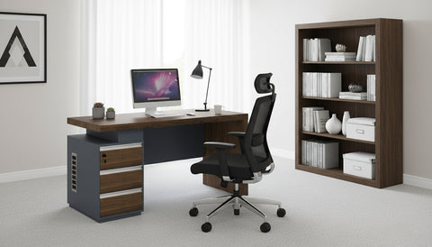 Office Desk with 3 Drawers & Lock 160x70cm - Executive Work Table Dubai UAE