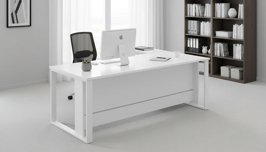 Office Desk with Side Table 160x80cm - Modern Workspace Furniture Dubai UAE