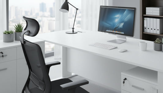 Executive Office Desk 200x90cm with Side Table & Pedestal Drawer - Dubai UAE