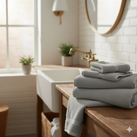 مناشف قطنية فاخرة جودة فندقية الإمارات | Luxury Cotton Hotel Quality Towels UAE Premium Charcoal 550 GSM Dubai