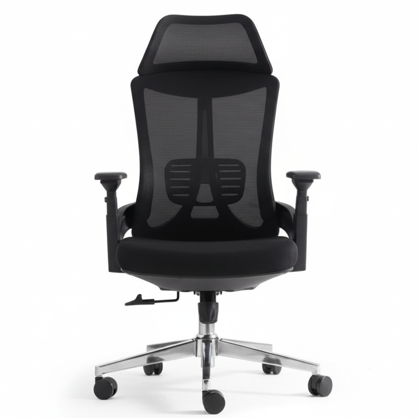 Executive Office Chair Dubai | Rocky HB High Back Chair with Chrome Base | BIFMA Certified | UAE