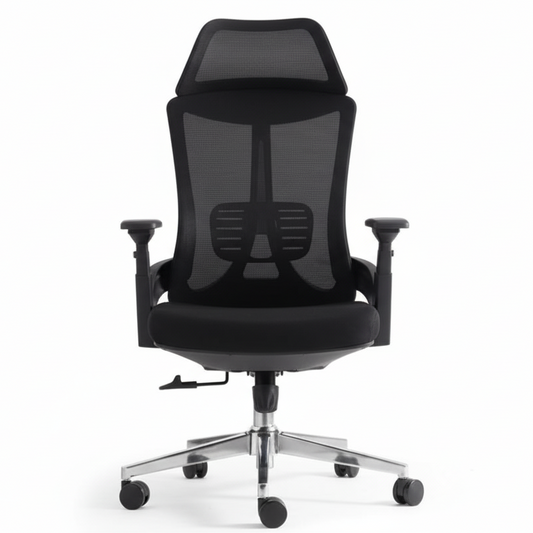 Executive Office Chair Dubai | Rocky HB High Back Chair with Chrome Base | BIFMA Certified | UAE
