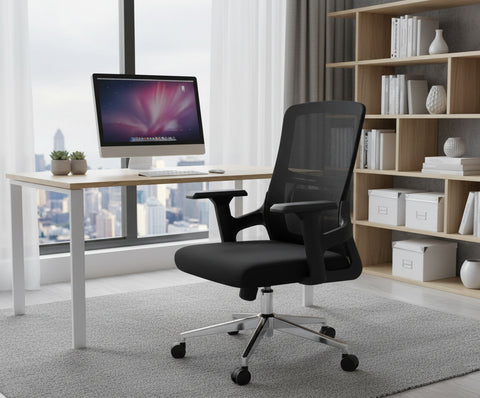 INFINI HOMES Medium Back Mesh Chair UAE - Model Rock MB BIFMA Certified Dubai Abu Dhabi Sharjah