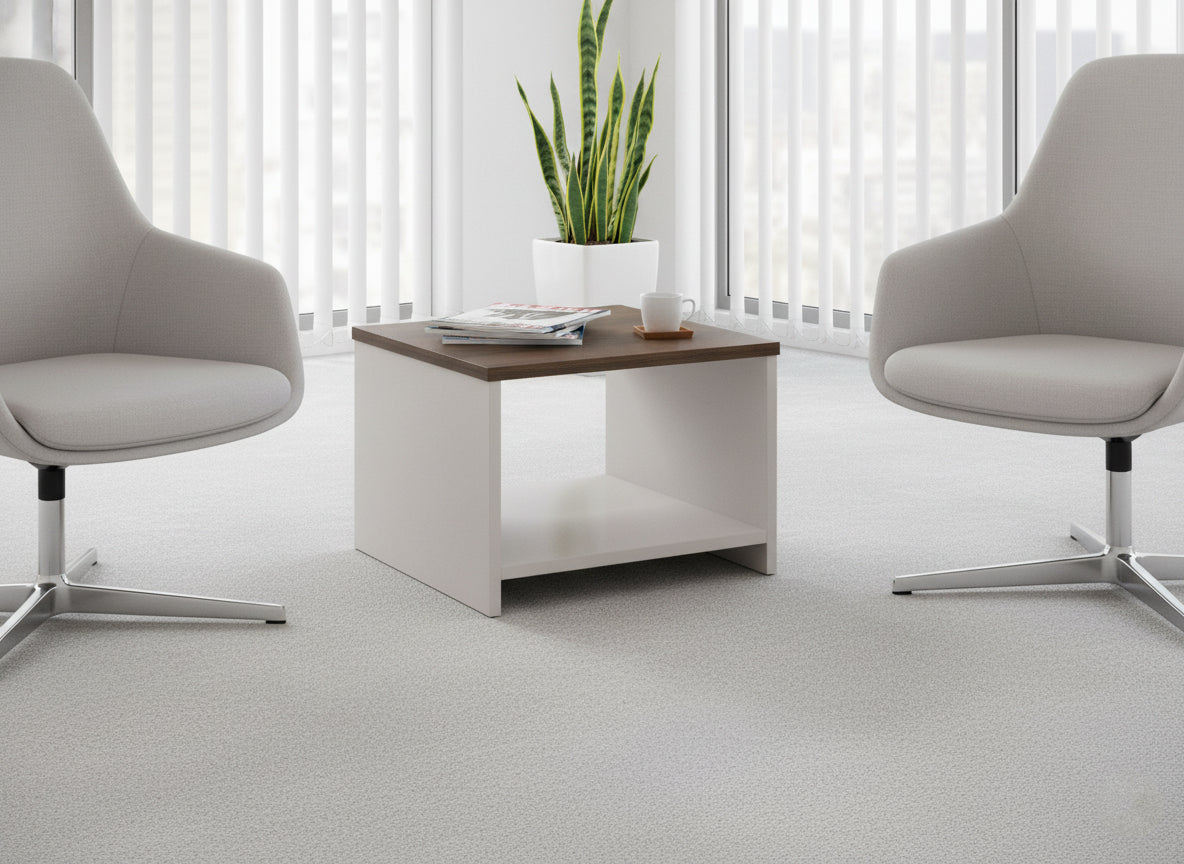 Coffee Table 60x60cm Walnut Beige - Modern Living Room Furniture UAE