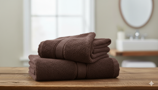 600 GSM Cotton Hand Towel Brown Luxury Texture UAE Dubai Quality | ملمس منشفة يد قطنية بنية فاخرة 600 جرام الإمارات دبي جودة عالية