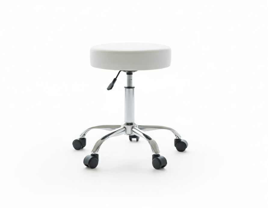 INFINI HOMES Heavy Duty Stool UAE - Model ZF-113 White 35cm Dia Dubai Abu Dhabi Sharjah