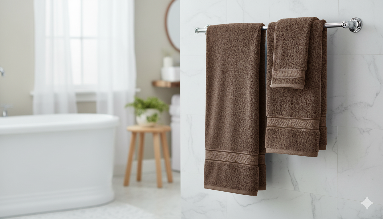 Brown Cotton Hand Towel Set 40x60cm Premium Quality UAE Abu Dhabi Dubai | طقم مناشف يد قطنية بنية 40×60سم جودة فاخرة الإمارات أبوظبي دبي