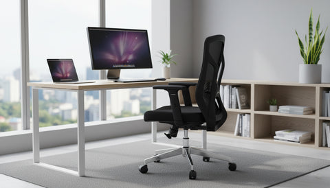 INFINI HOMES Neo Medium Back Chair UAE - Chrome Base Dubai Abu Dhabi Sharjah