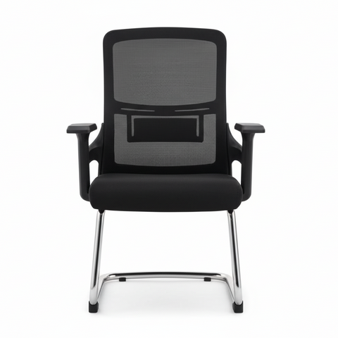 Visitors Chair Mesh - Office Guest Chair UAE | Chrome Cantilever Design