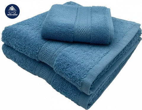 INFINI HOMES Daffodil Premium Hand Towel Set - 100% Cotton Bath Linen UAE