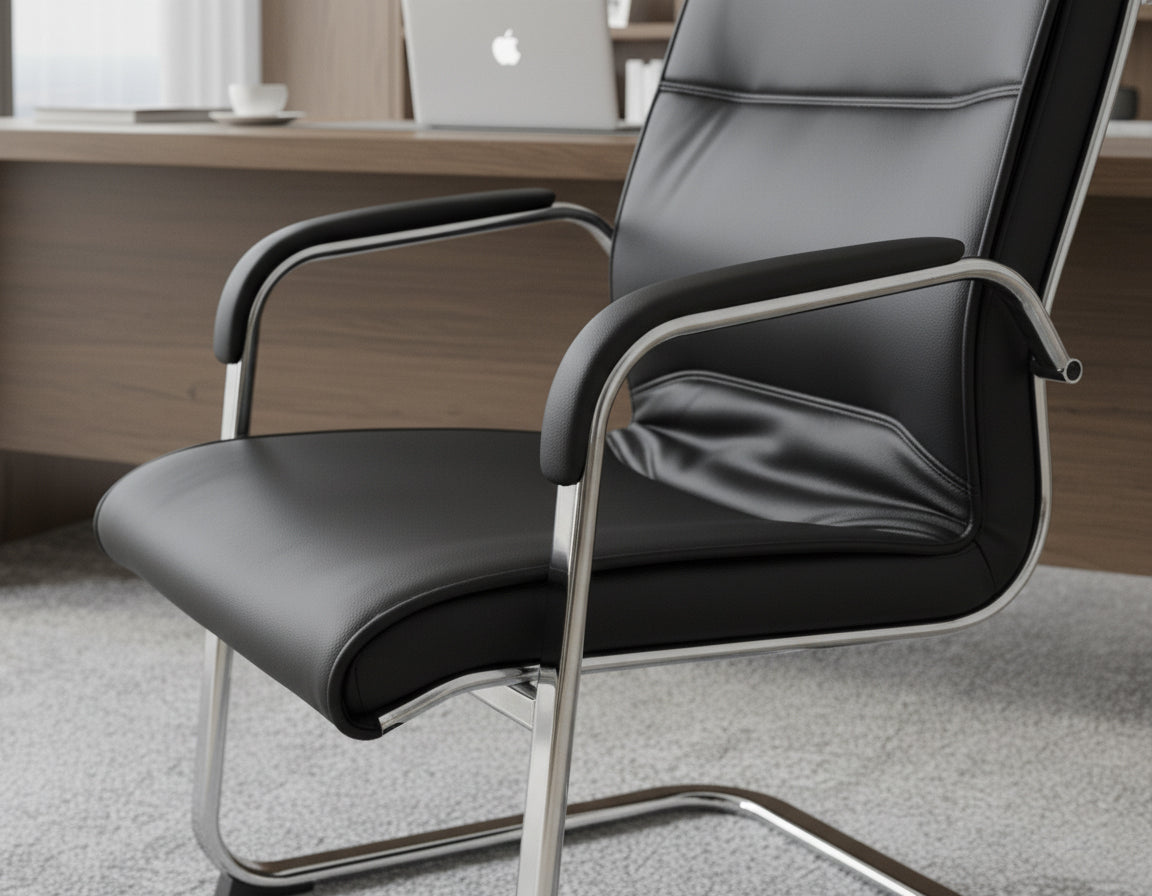 INFINI HOMES Chrome Chair UAE - Synthetic Leather Foam Cushion