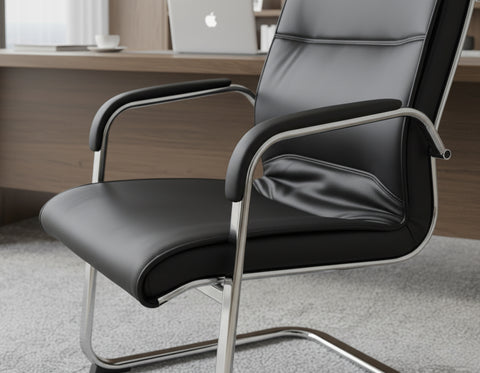 INFINI HOMES Chrome Chair UAE - Synthetic Leather Foam Cushion