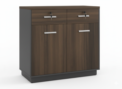 INFINI HOMES Credenza Side Table UAE - Model ST-CRZ-BG Walnut Grey 80x40x75cm Dubai Abu Dhabi Sharjah