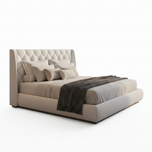 Premium Upholstered Platform Bed 150x190cm - Dubai Abu Dhabi UAE Delivery