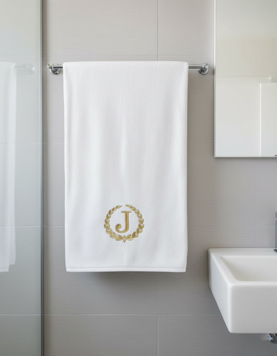 Monogrammed Bath Towel UAE - Personalized Cotton 70x140cm Dubai Abu Dhabi Custom