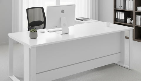 Office Desk with Side Table 160x80cm - Modern Workspace Furniture Dubai UAE