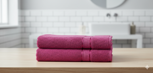 Luxury Pink Cotton Bath Towels Dubai UAE Home Decor 500 GSM | مناشف حمام قطنية وردية فاخرة ديكور منزلي دبي الإمارات 500 جرام