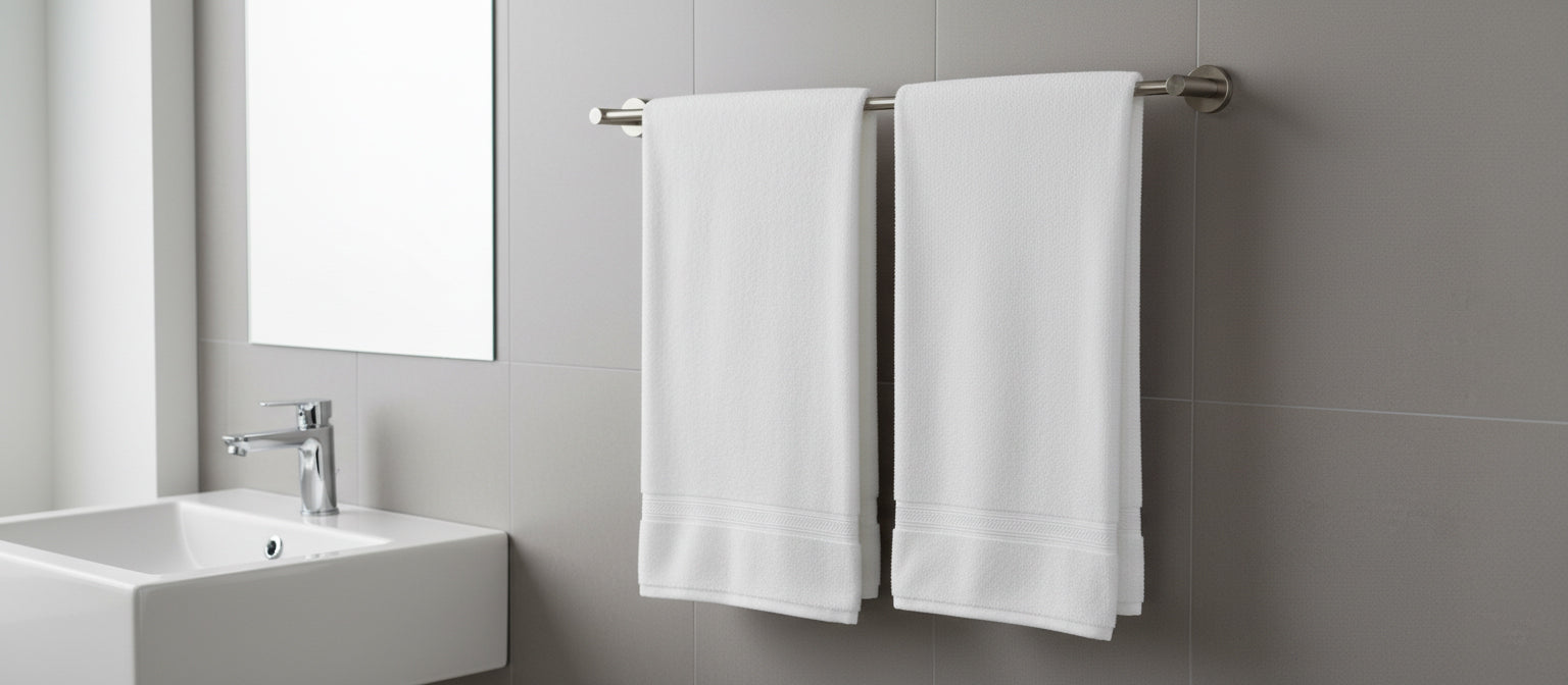 Premium Iris White Bath Sheet Set UAE | 600 GSM Cotton 90x180cm Dubai Abu Dhabi