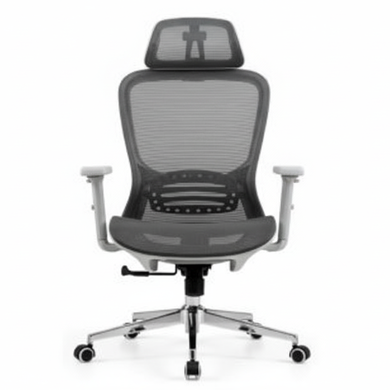 INFINI HOMES High Back Full Mesh Chair UAE - Model Styro HB-GRY BIFMA Certified 2D Headrest Dubai Abu Dhabi Sharjah