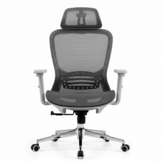 INFINI HOMES High Back Full Mesh Chair UAE - Model Styro HB-GRY BIFMA Certified 2D Headrest Dubai Abu Dhabi Sharjah