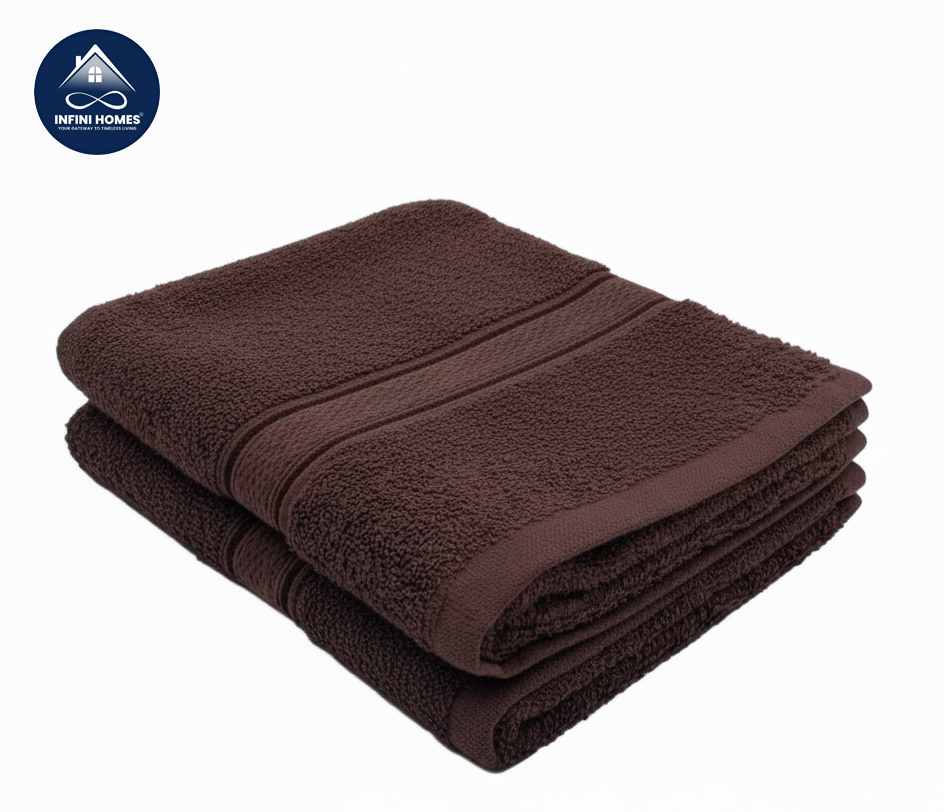 Premium Brown Hand Towel Set 600 GSM Cotton 40x60cm UAE Dubai Abu Dhabi | مجموعة مناشف يد بنية فاخرة 600 جرام قطن 40×60سم الإمارات دبي أبوظبي