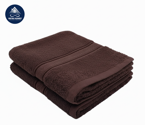 Premium Brown Hand Towel Set 600 GSM Cotton 40x60cm UAE Dubai Abu Dhabi | مجموعة مناشف يد بنية فاخرة 600 جرام قطن 40×60سم الإمارات دبي أبوظبي
