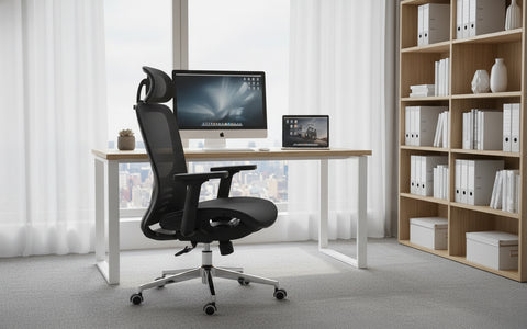 High Back Mesh Office Chair UAE | Ergonomic Chair Dubai | INFINI HOMES Styro HB-BLK