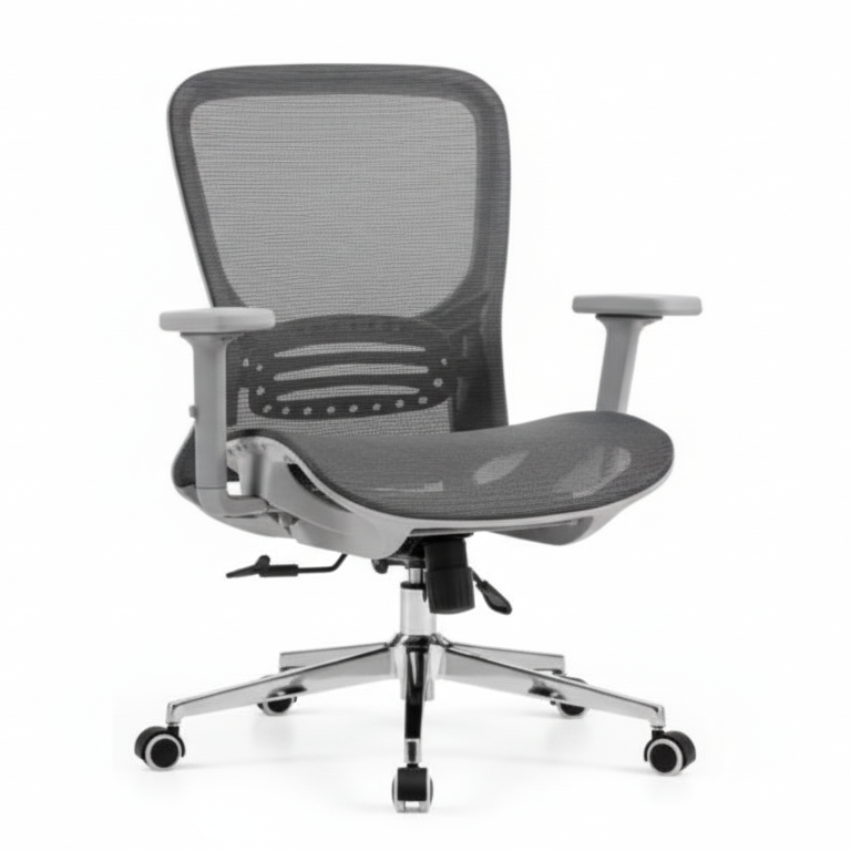 Ergonomic Office Chair UAE | Medium Back Mesh Chair with 2D Armrest | INFINI HOMES