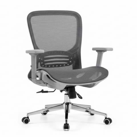 Ergonomic Office Chair UAE | Medium Back Mesh Chair with 2D Armrest | INFINI HOMES