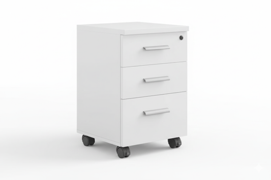 INFINI HOMES Pedestal Drawer UAE - Model AF601+PD-WT White 40x40x62cm Dubai Abu Dhabi Sharjah
