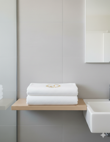 منشفة حمام مطرزة بالأحرف الشخصية الإمارات - قطن مخصص 70x140سم دبي أبوظبي | Monogrammed Bath Towel UAE - Personalized Cotton 70x140cm Dubai Abu Dhabi Custom
