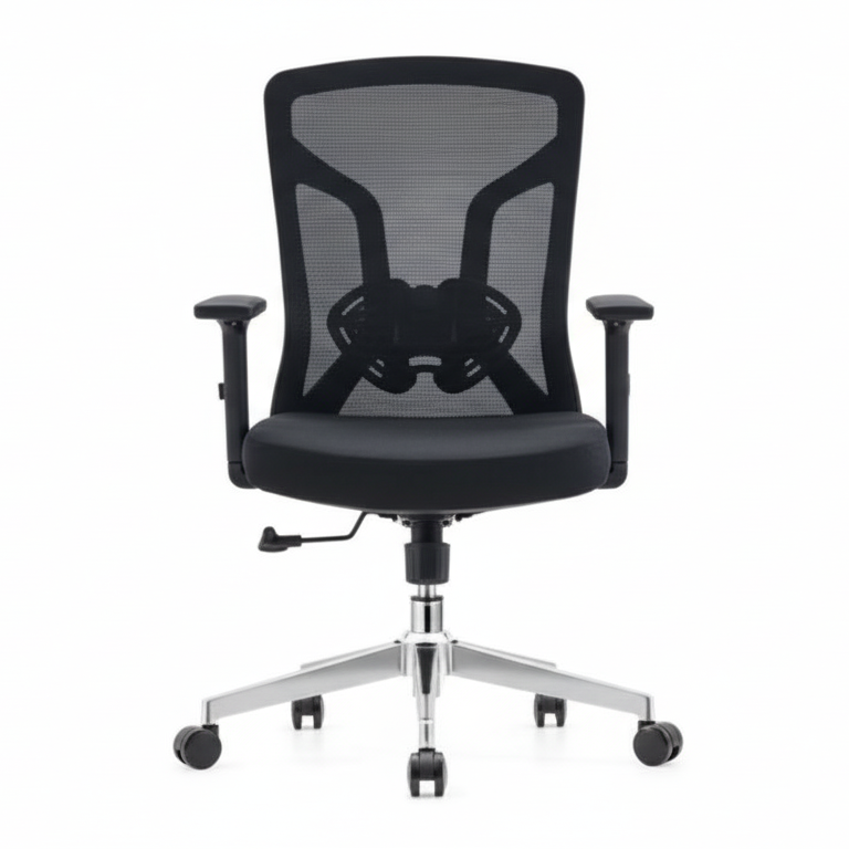 INFINI HOMES Neo Medium Back Chair UAE - Chrome Base Dubai Abu Dhabi Sharjah