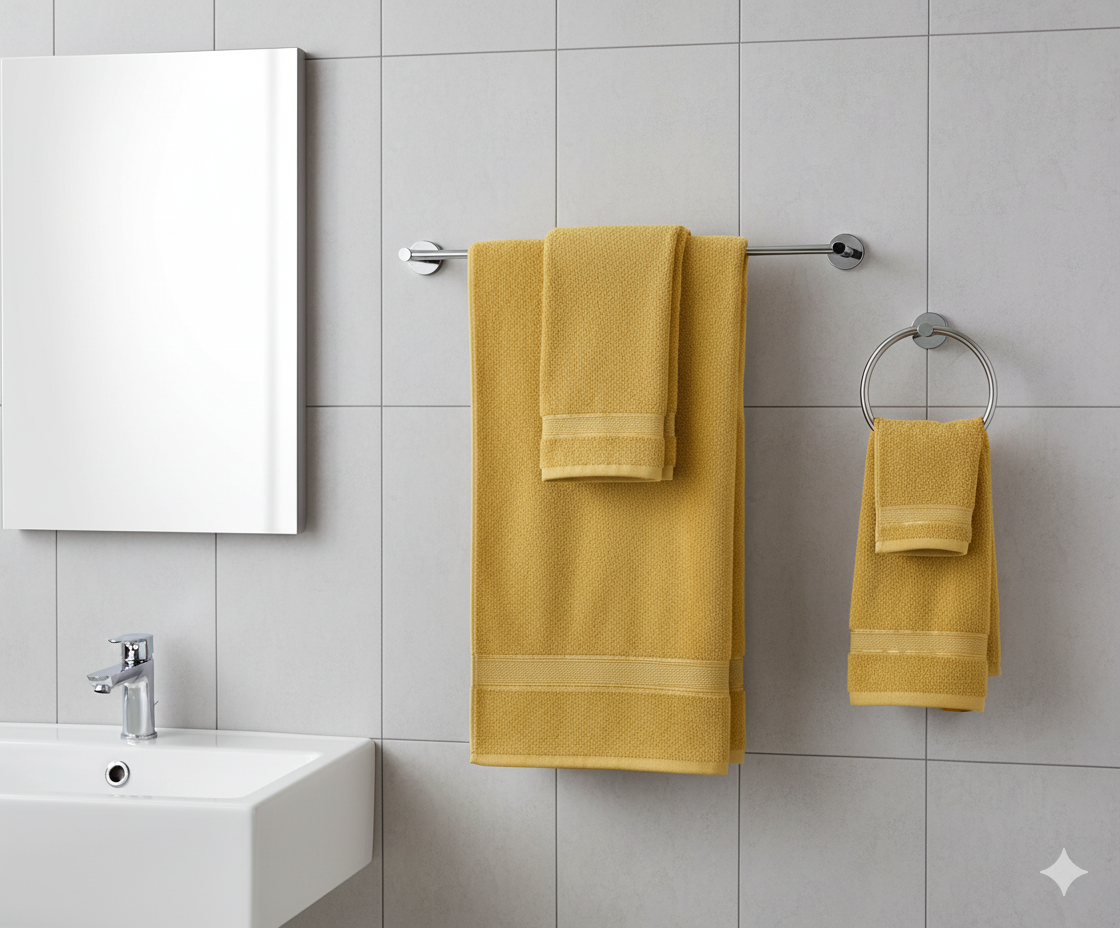16 Piece Yellow Towel Collection UAE مجموعة 16 قطعة مناشف صفراء الإمارات | Premium Bath Set Dubai | Family Pack Towels Abu Dhabi مناشف عائلية أبوظبي