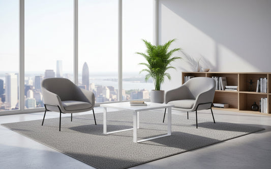 INFINI HOMES Coffee Table UAE - Model CT-MT-60-WT White 60x60cm Metal Legs Dubai Abu Dhabi Sharjah