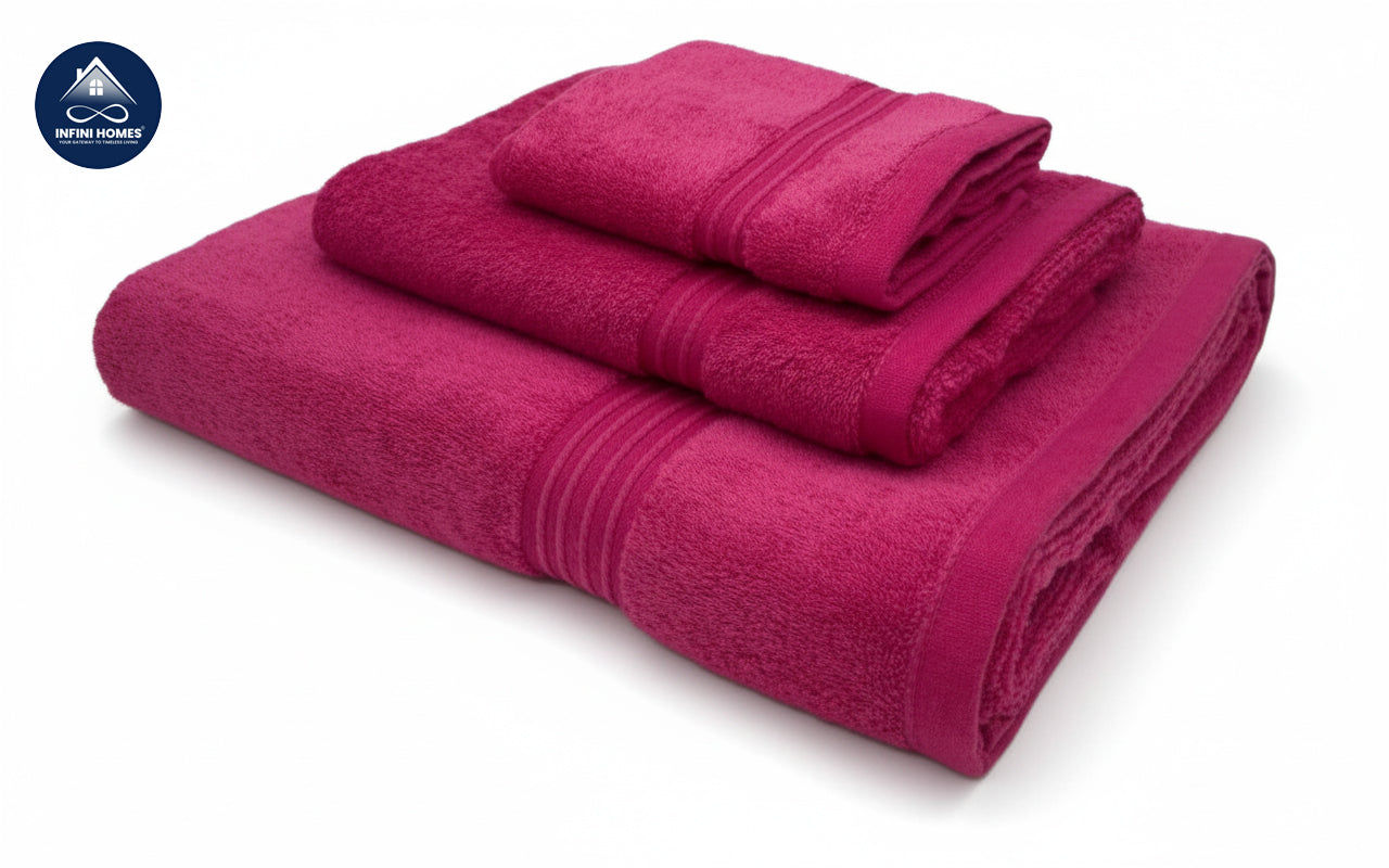 INFINI HOMES Luxury Cotton Towel Set - Premium Bath Linen Collection UAE