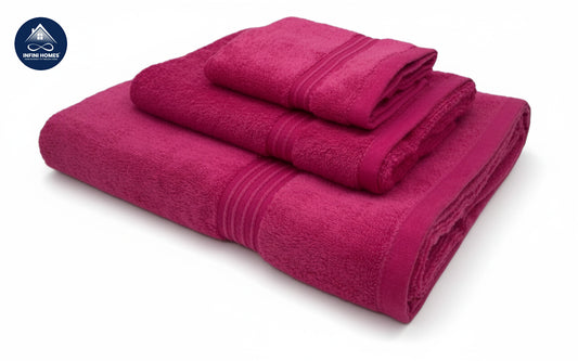 INFINI HOMES مجموعة مناشف قطنية فاخرة - Premium Luxury Cotton Towel Set UAE | مجموعة أدوات الحمام الفاخرة الإمارات