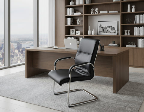 INFINI HOMES Chrome Chair UAE - Synthetic Leather Foam Cushion