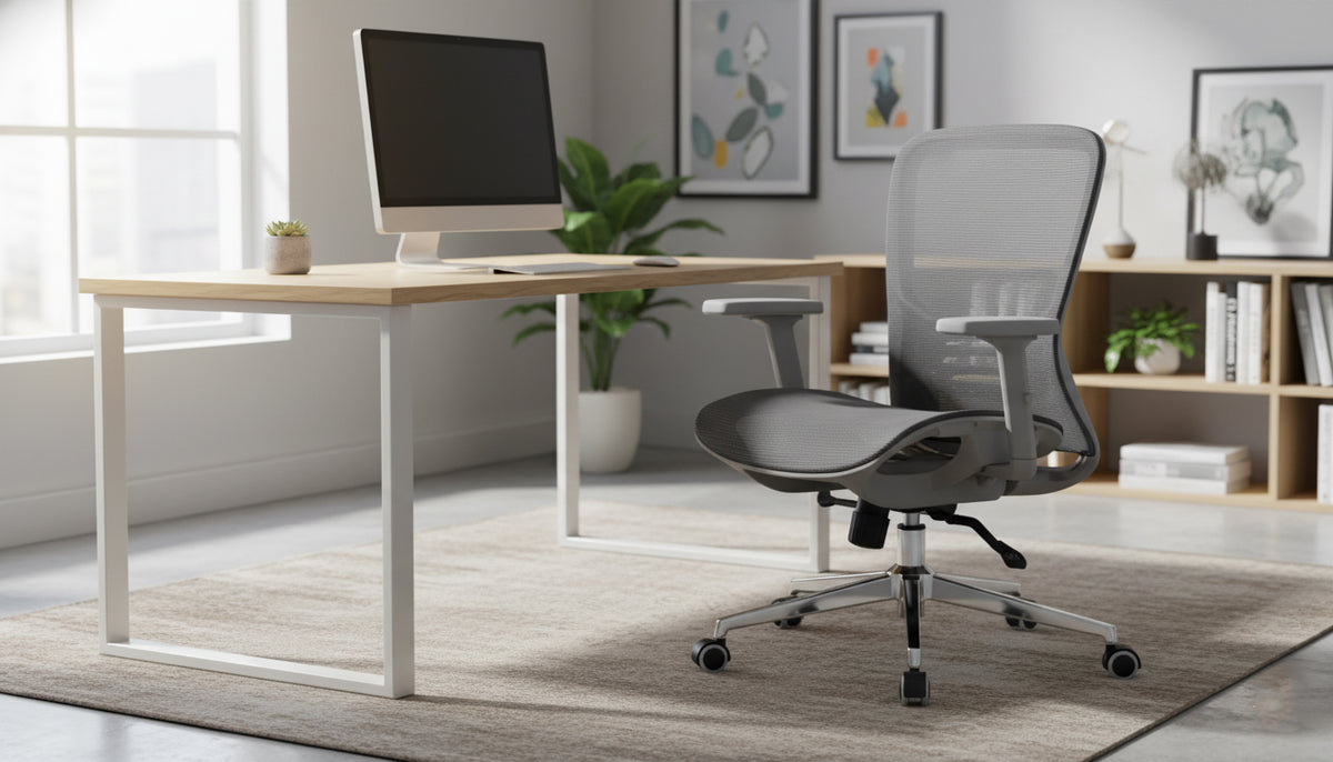 Ergonomic Office Chair UAE | Medium Back Mesh Chair with 2D Armrest | INFINI HOMES