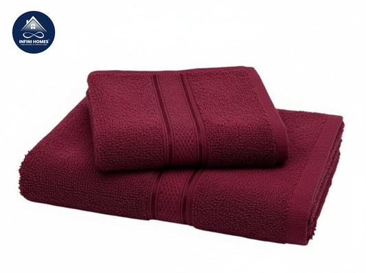 INFINI HOMES Daffodil Premium Hand Towel Set of 2 – 100% Cotton, 40x60 cm, 600 GSM, Dubai Abu Dhabi Sharjah UAE