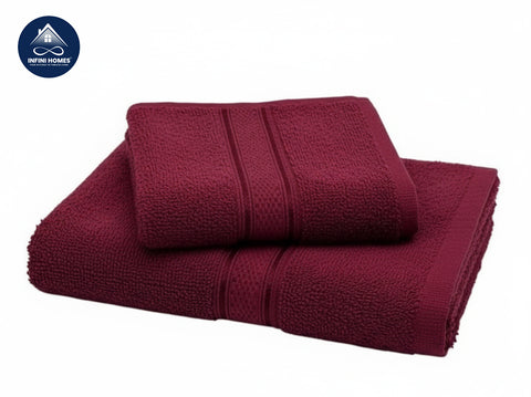 INFINI HOMES Daffodil Premium Hand Towel Set of 2 – 100% Cotton, 40x60 cm, 600 GSM, Dubai Abu Dhabi Sharjah UAE