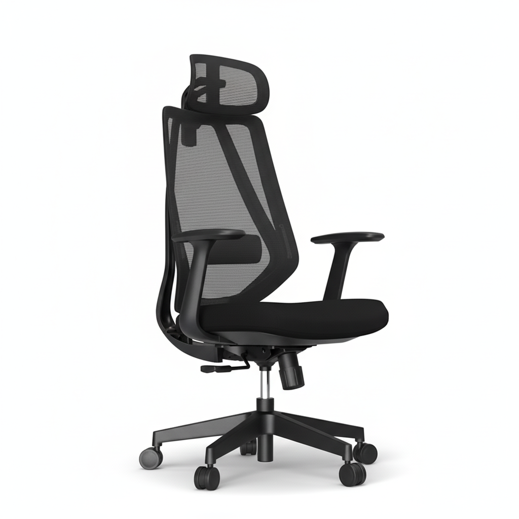 Premium High Mesh Back Office Chair with Headrest & Lumbar Support UAE | FLOWER Series Dubai Abu Dhabi
