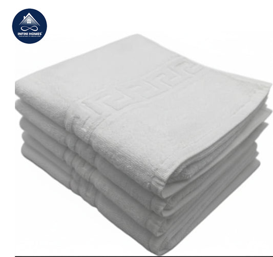 INFINI HOMES Magnolia White Luxury Hand Towel Set Premium Cotton UAE مجموعة مناشف يد بيضاء فاخرة قطن ممتاز الإمارات - 100% Cotton Bath Linen Dubai | فوط حمام قطن طبيعي دبي