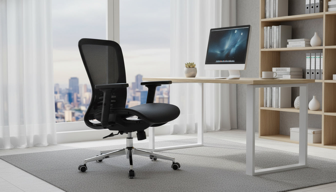 Ergonomic Office Chair UAE - Medium Back Mesh Chair with Lumbar Support Dubai
