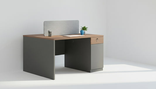 مكتب عمل لشخصين 120x120 سم دبي الإمارات | محطة عمل مكتبية مع شاشة خصوصية | 2 Person Office Workstation 120x120cm Dubai UAE Premium Desk Cubicle with Privacy Screen