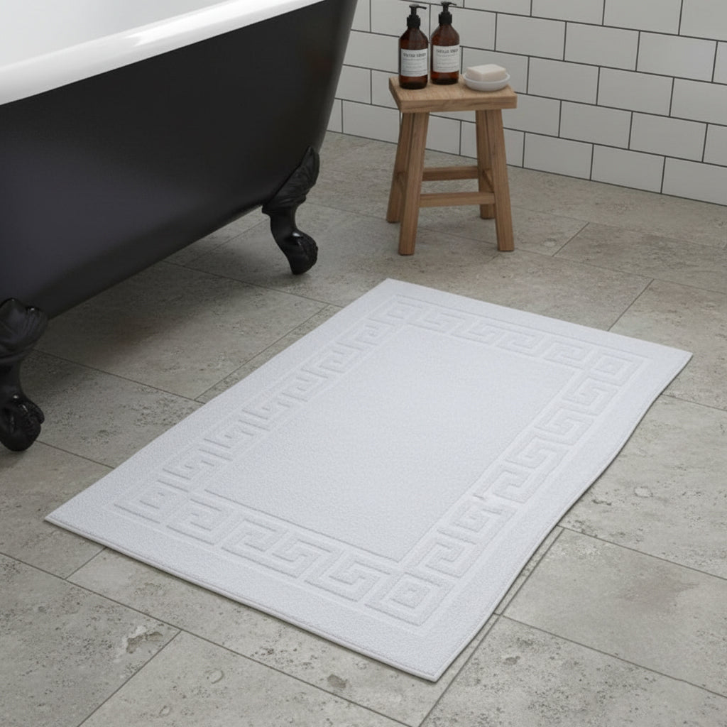 Premium Magnolia Bath Mat Set 800 GSM UAE - Greek Design Dubai Abu Dhabi Luxury